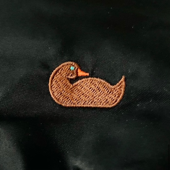 DOONEY AND BOURKE Large Nylon Curved Leather Trim Vintage Bag, Black and Tan - Picture 7 of 9